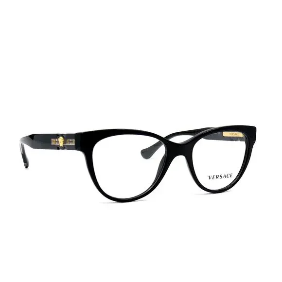 NEW VERSACE VE3304 GB1 BLACK EYEGLASSES FRAME - Picture 3 of 12
